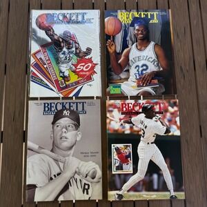 Vintage Beckett Magazine Lot Michael Jordan Mickey Mantle Shaq 1994 1995 4pc